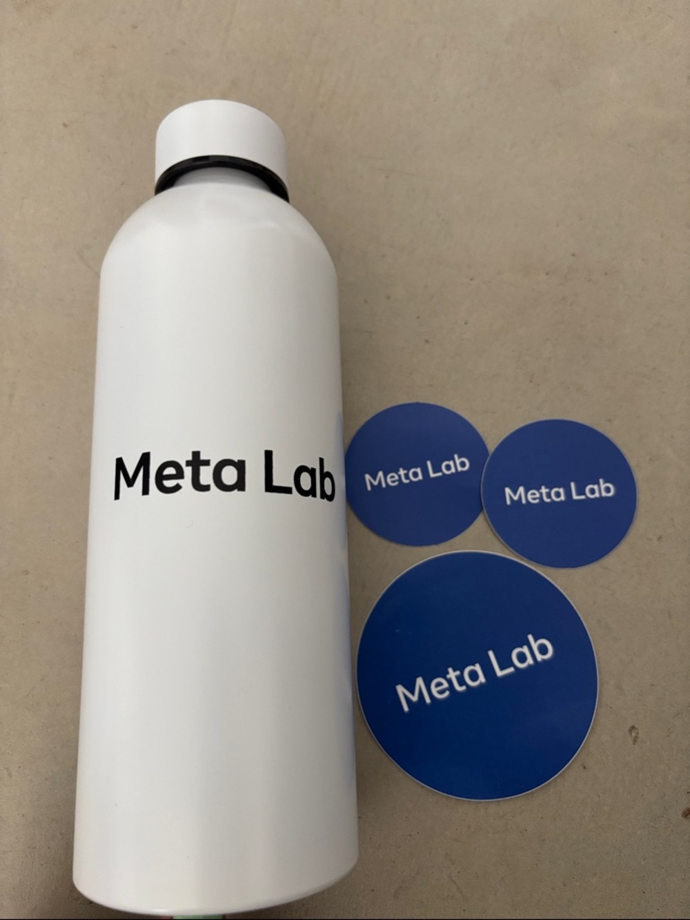 NWOT Meta Lab Water Bottle & stickers set
